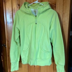 Lululemon Neon Yellow Scuba Jacket